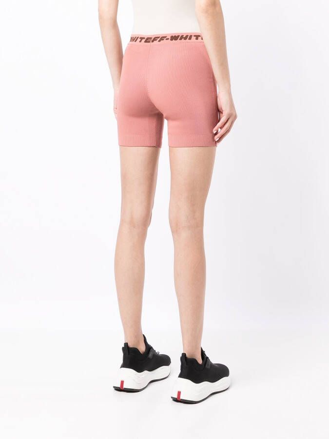 Off-White Shorts met logoband Roze