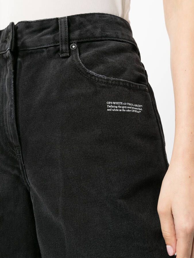 Off-White Shorts met logoprint Zwart