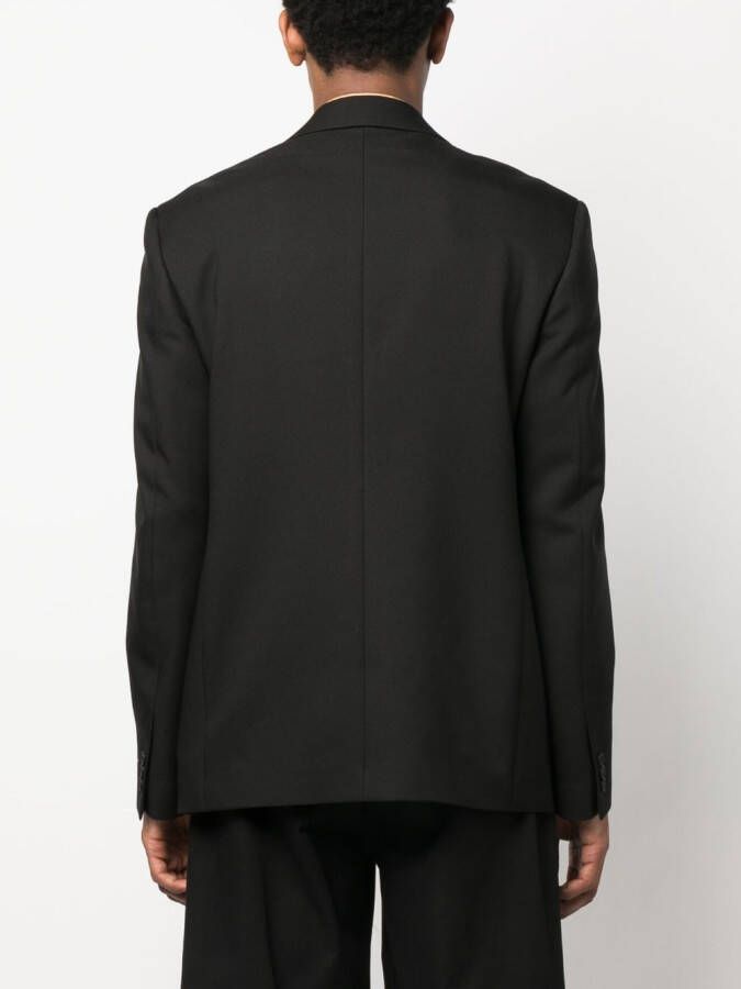 Off-White Blazer met enkele rij knopen Zwart