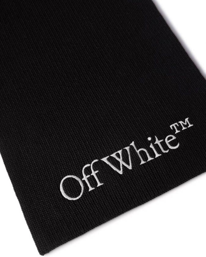Off-White Sjaal met logo Zwart