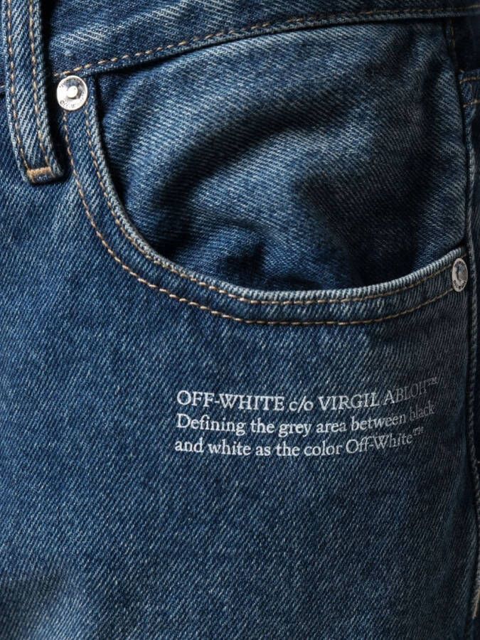 Off-White Slim-fit jeans Blauw