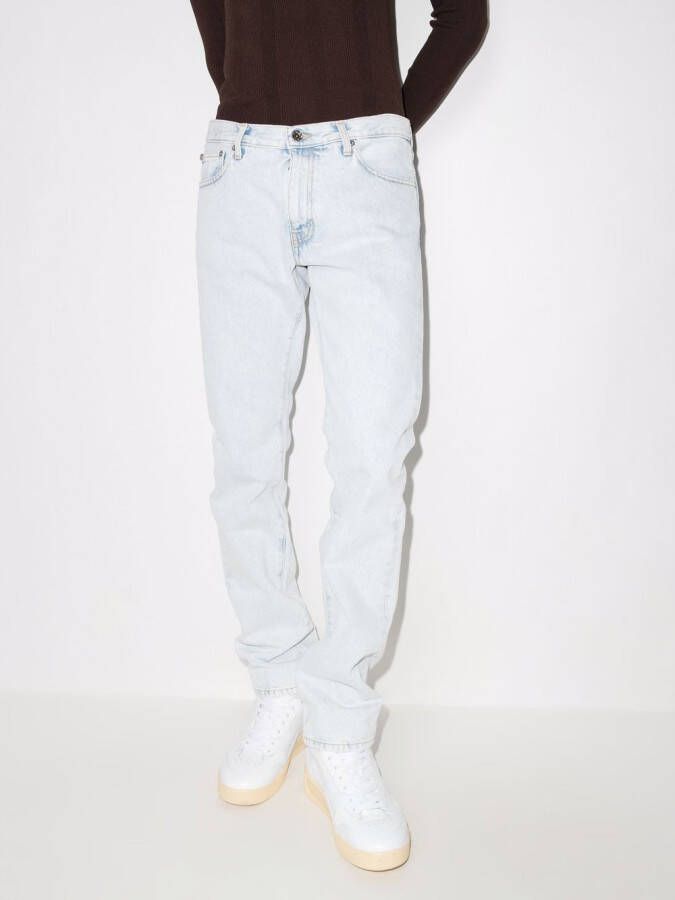 Off-White Slim-fit jeans Blauw