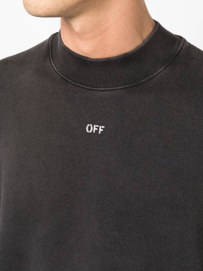 Off-White S.Matthew katoenen sweater Zwart
