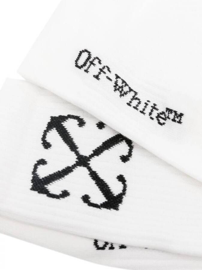 Off-White Sokken met Arrows-logo Wit