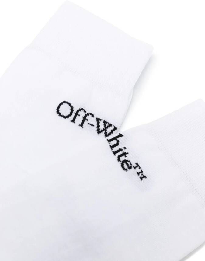 Off-White Sokken met logo jacquard Wit