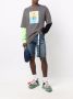 Off-White Spijkershorts met ceintuur Blauw - Thumbnail 2