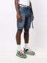 Off-White Spijkershorts met ceintuur Blauw - Thumbnail 3