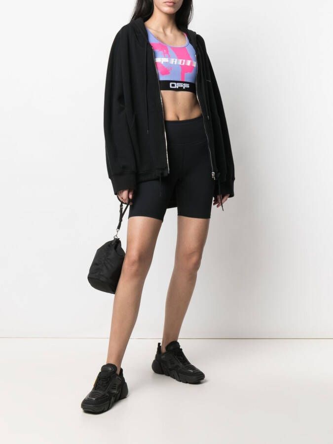 Off-White Sport-bh met logoprint Roze