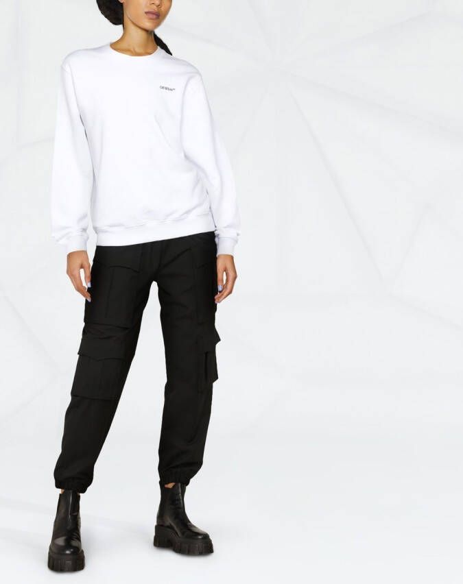 Off-White Sweater met bloemenprint Wit