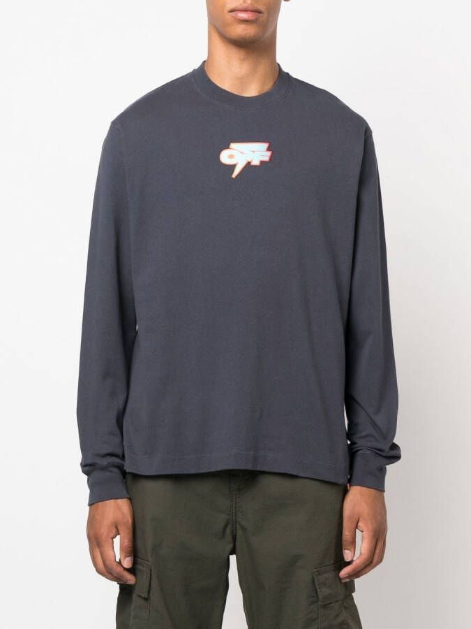 Off-White Sweater met logoprint Blauw
