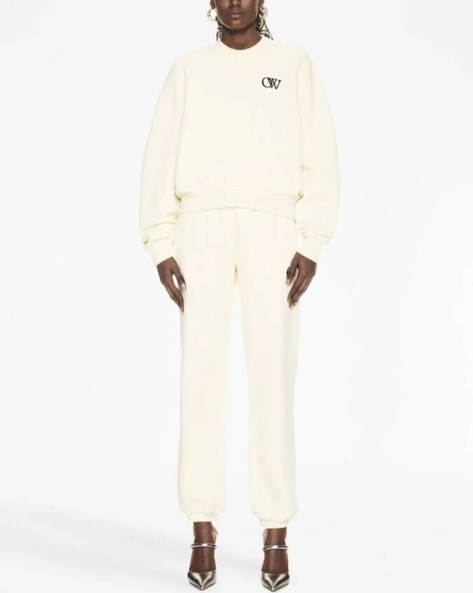 Off-White Sweater met logoprint Wit