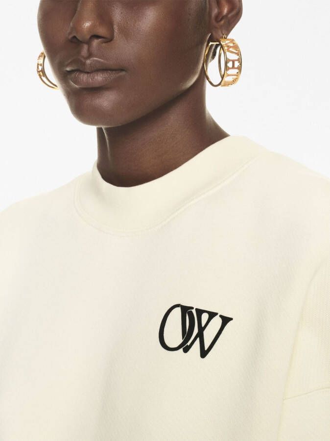Off-White Sweater met logoprint Wit