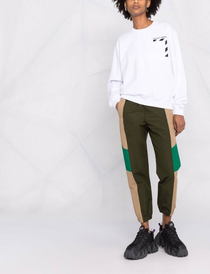 Off-White Sweater met logoprint Wit