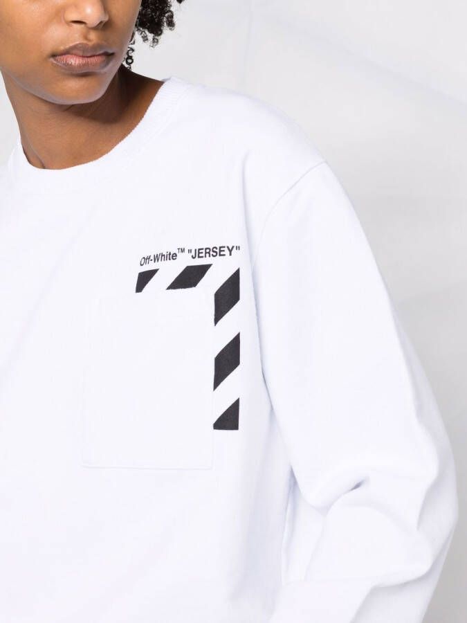 Off-White Sweater met logoprint Wit