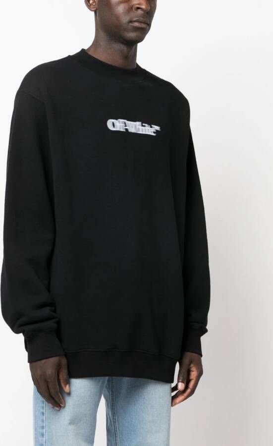 Off-White Sweater met logoprint Zwart