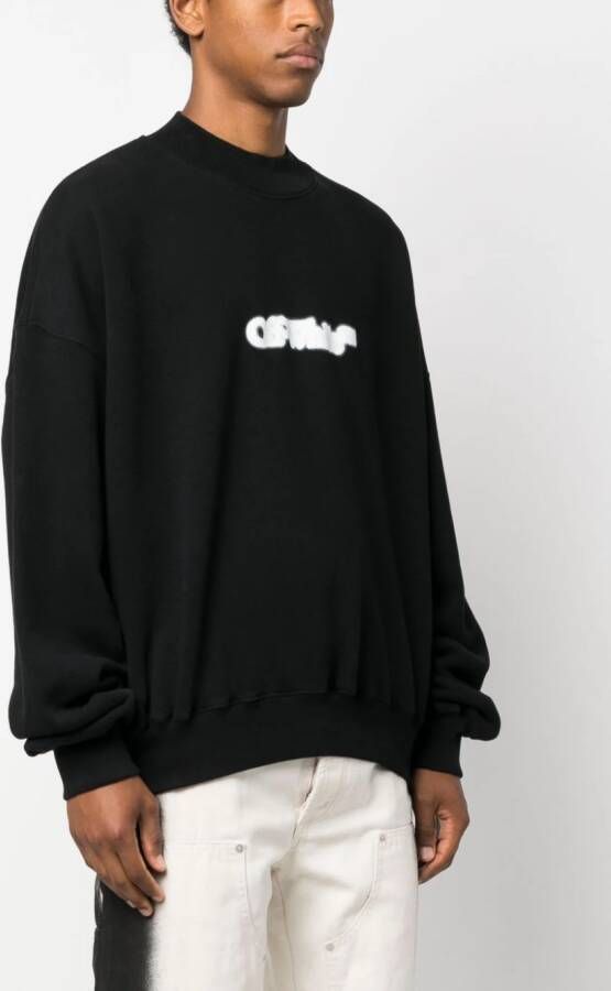 Off-White Sweater met logoprint Zwart