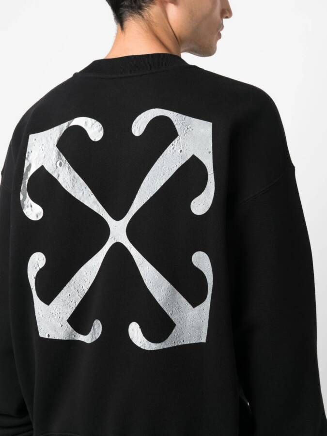 Off-White Sweater met logoprint Zwart