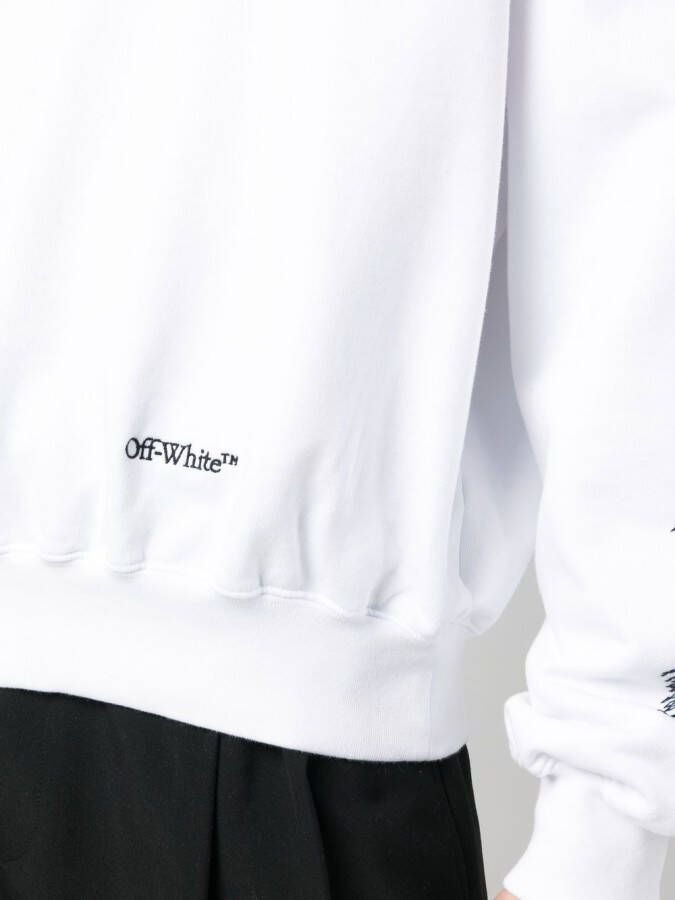 Off-White Sweater met print Wit