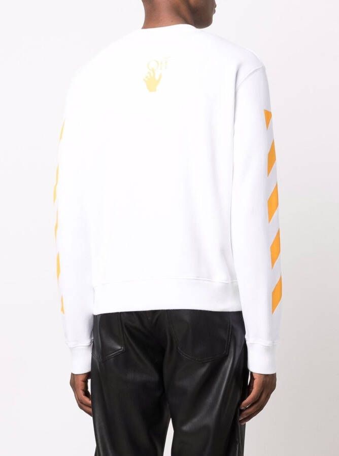 Off-White Sweater met print Wit