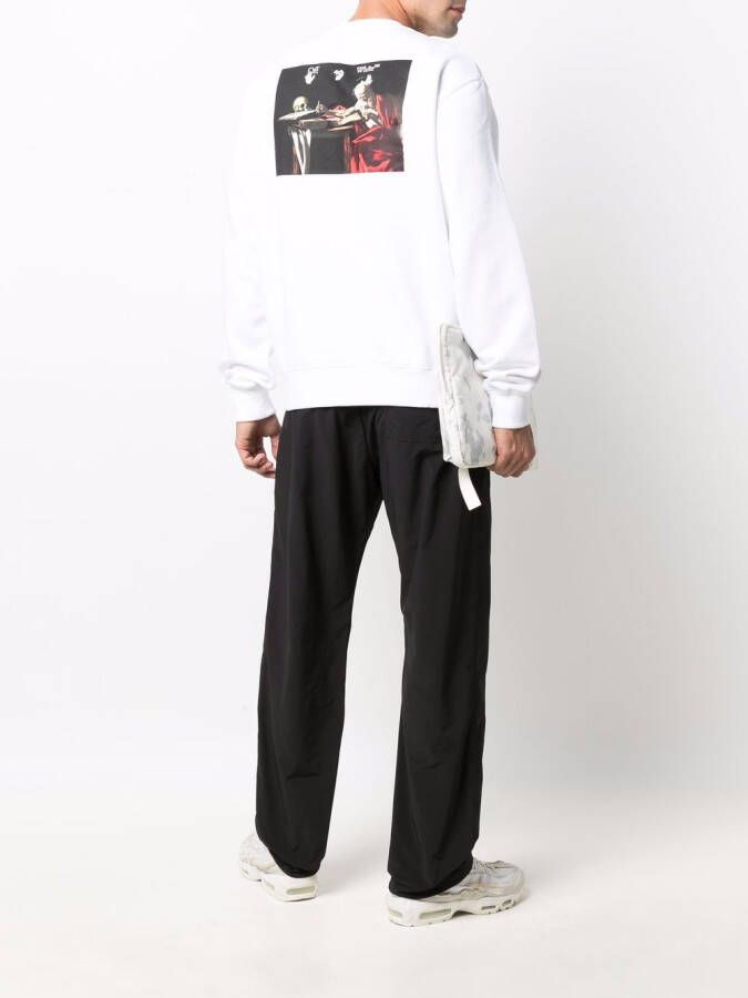 Off-White Sweater met print Wit