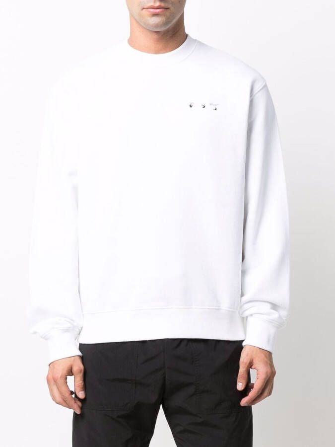 Off-White Sweater met print Wit