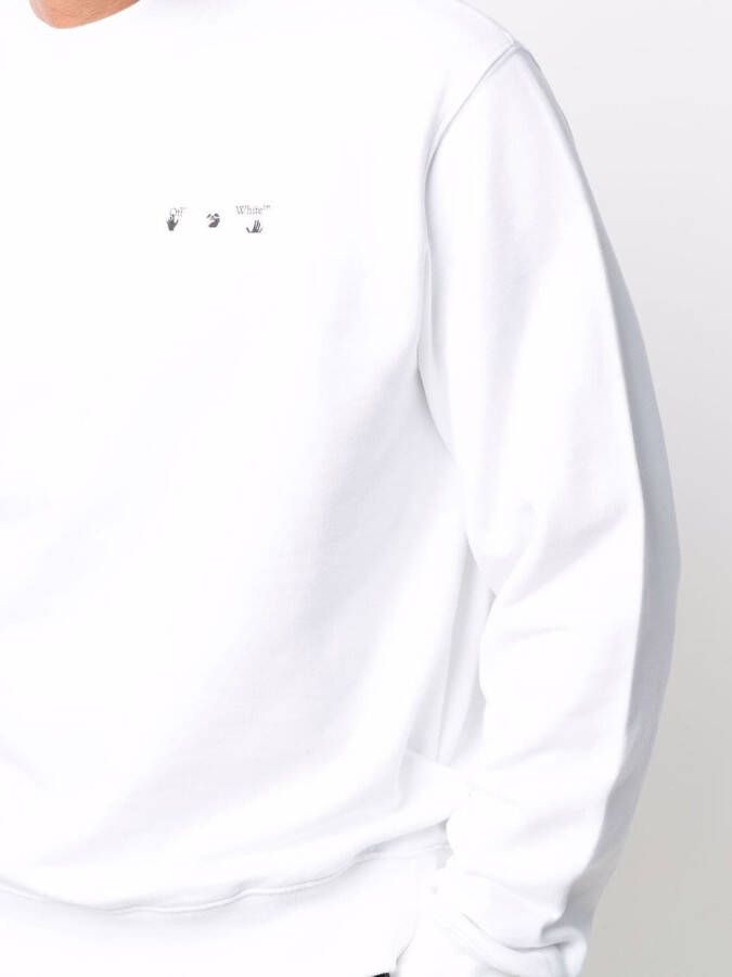 Off-White Sweater met print Wit