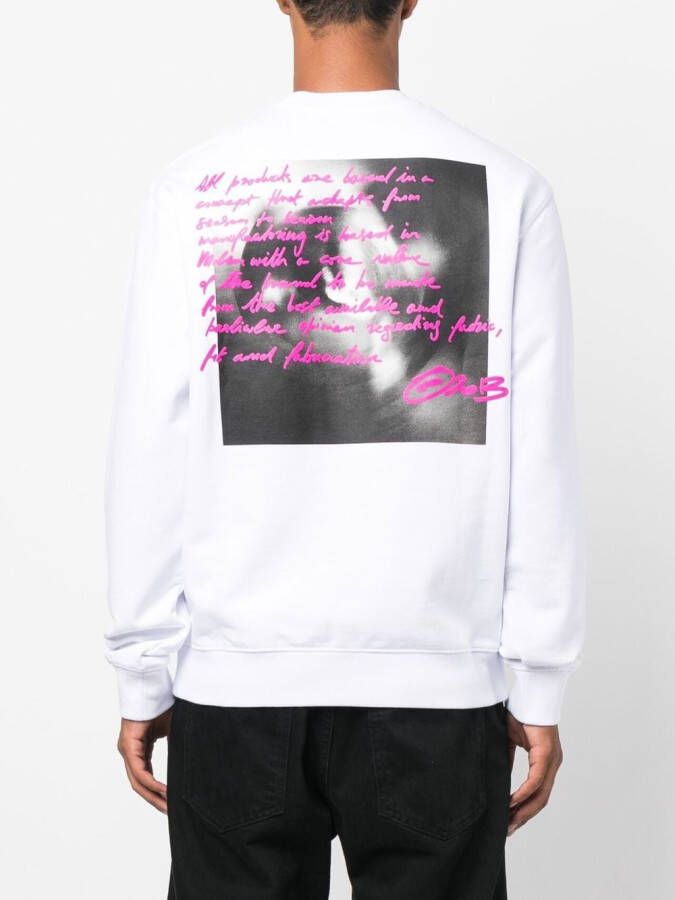 Off-White Sweater met print Wit