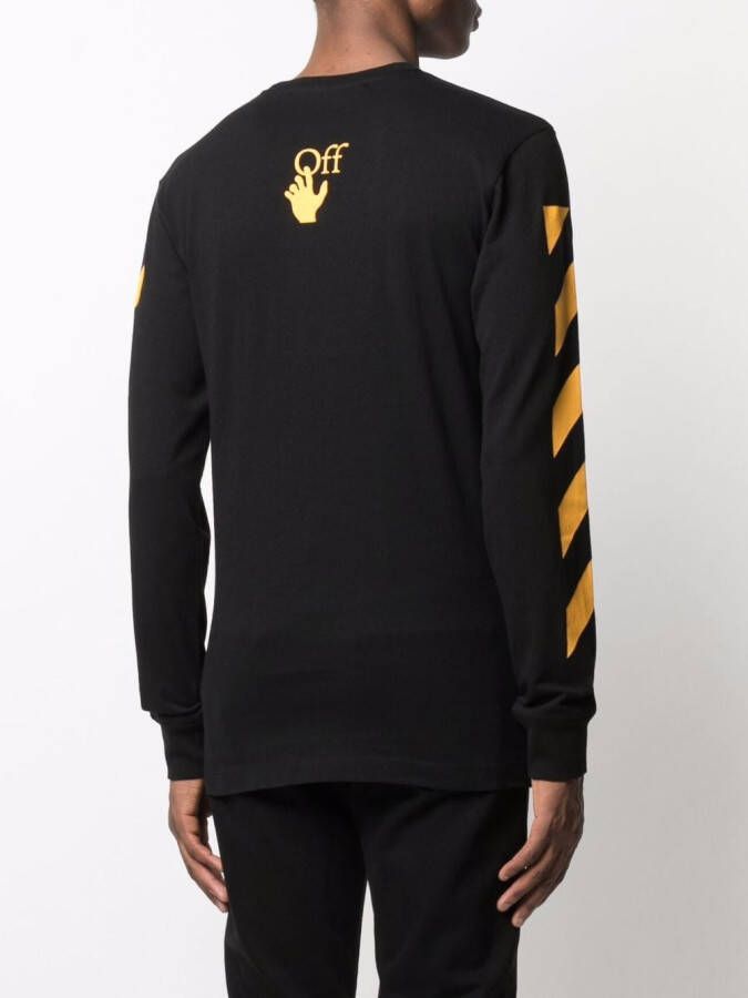 Off-White Sweater met print Zwart