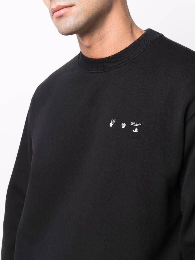 Off-White Sweater met print Zwart