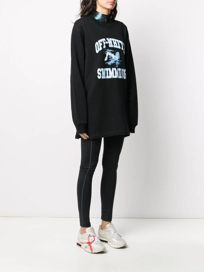 Off-White Sweater met print Zwart
