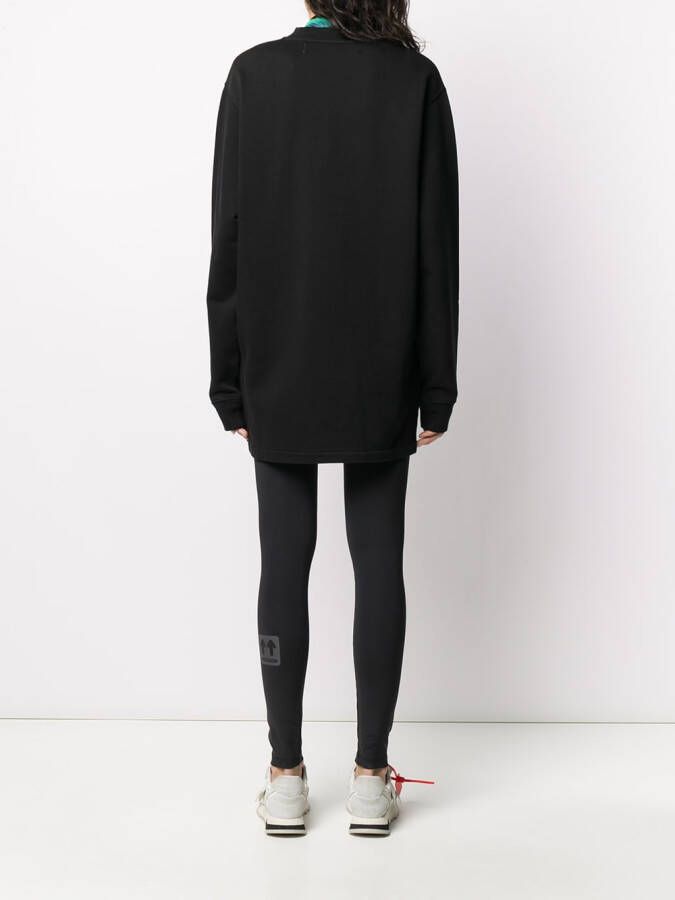 Off-White Sweater met print Zwart