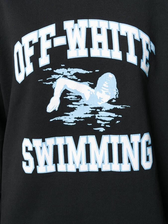 Off-White Sweater met print Zwart