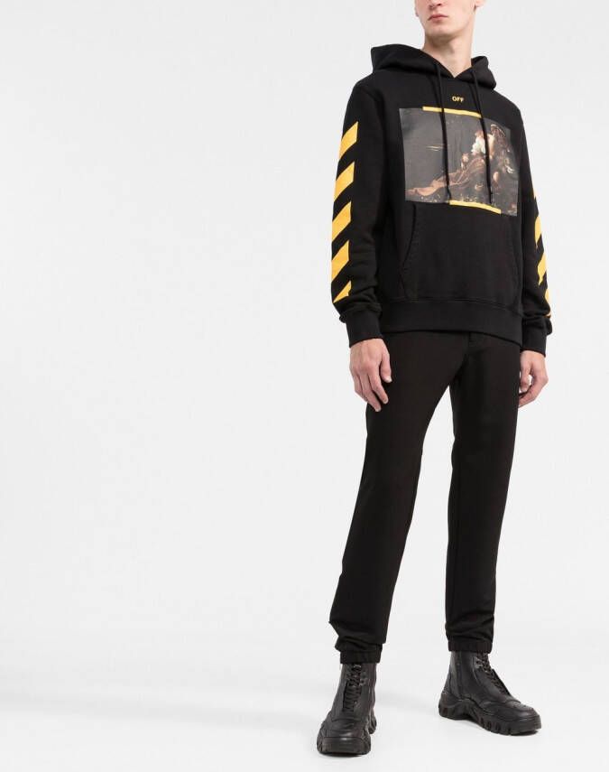 Off-White Sweater met print Zwart