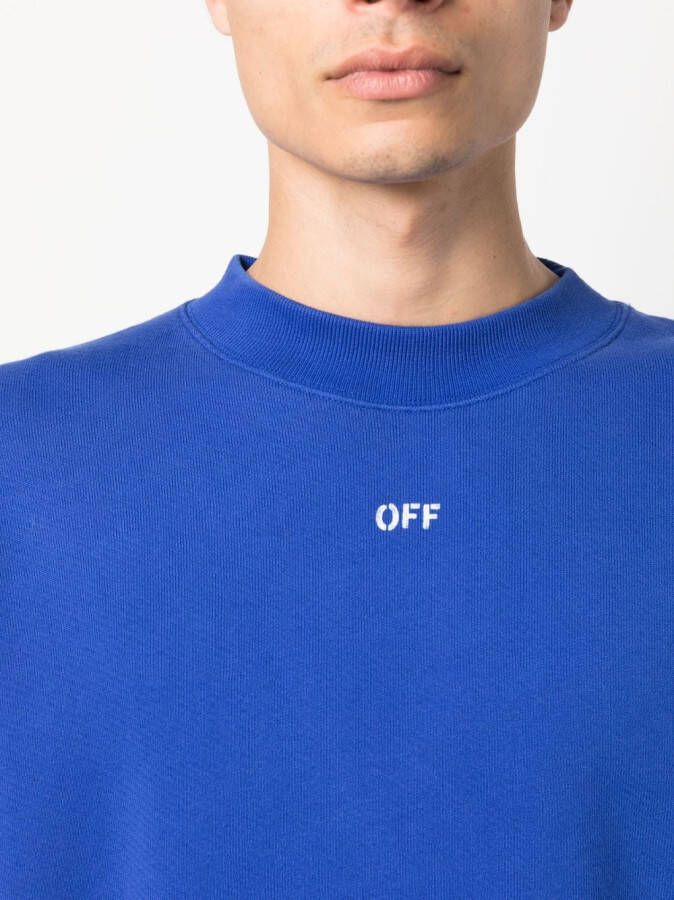 Off-White Sweater met ronde hals Blauw