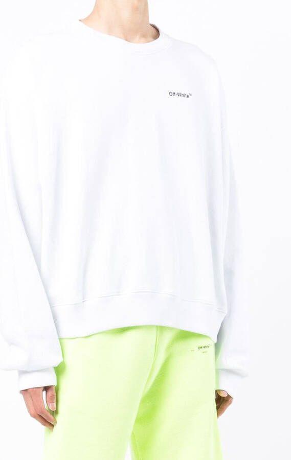 Off-White Sweater met ronde hals Wit