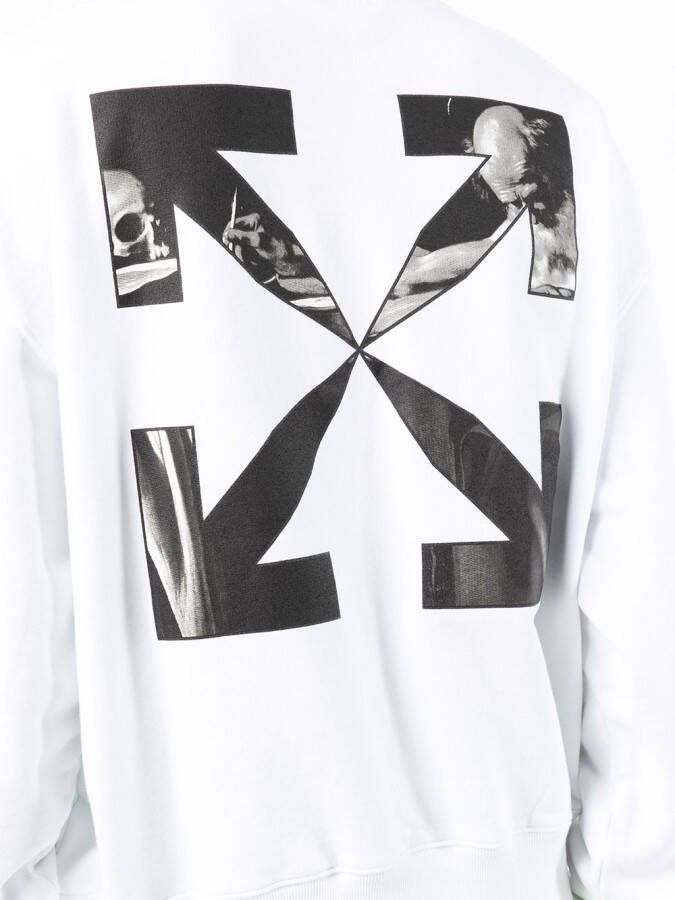 Off-White Sweater met ronde hals Wit