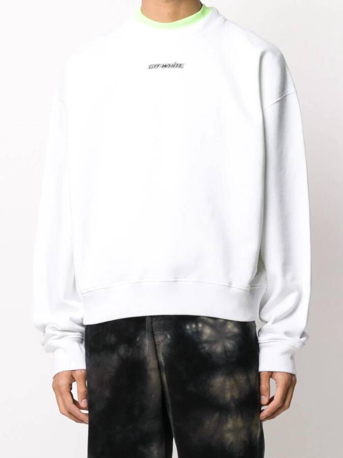 Off-White Sweater met ronde hals Wit