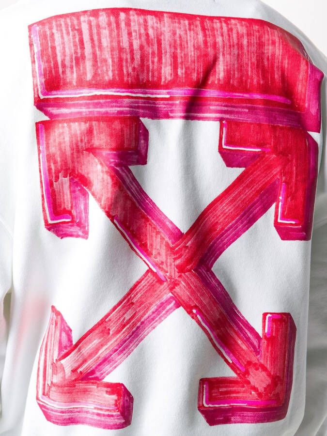 Off-White Sweater met ronde hals Wit