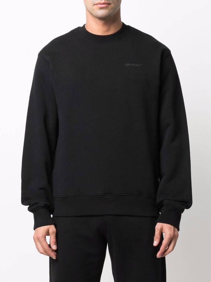 Off-White Sweater met ronde hals Zwart