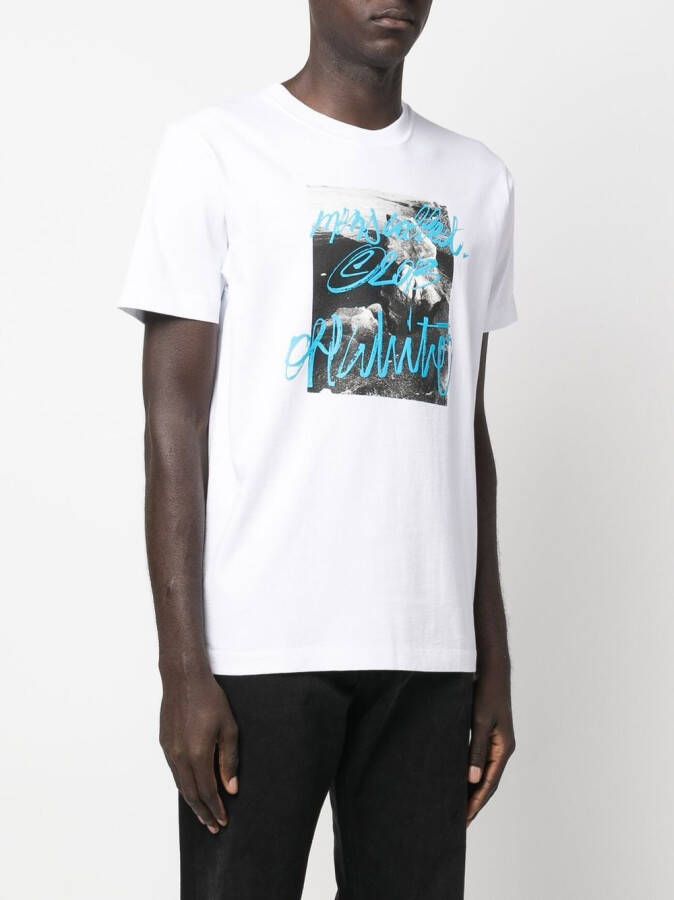 Off-White T-shirt met grafische print Wit