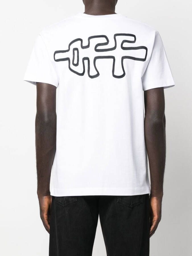 Off-White T-shirt met grafische print Wit