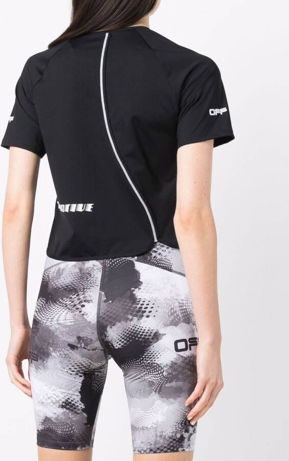 Off-White T-shirt met logo Zwart