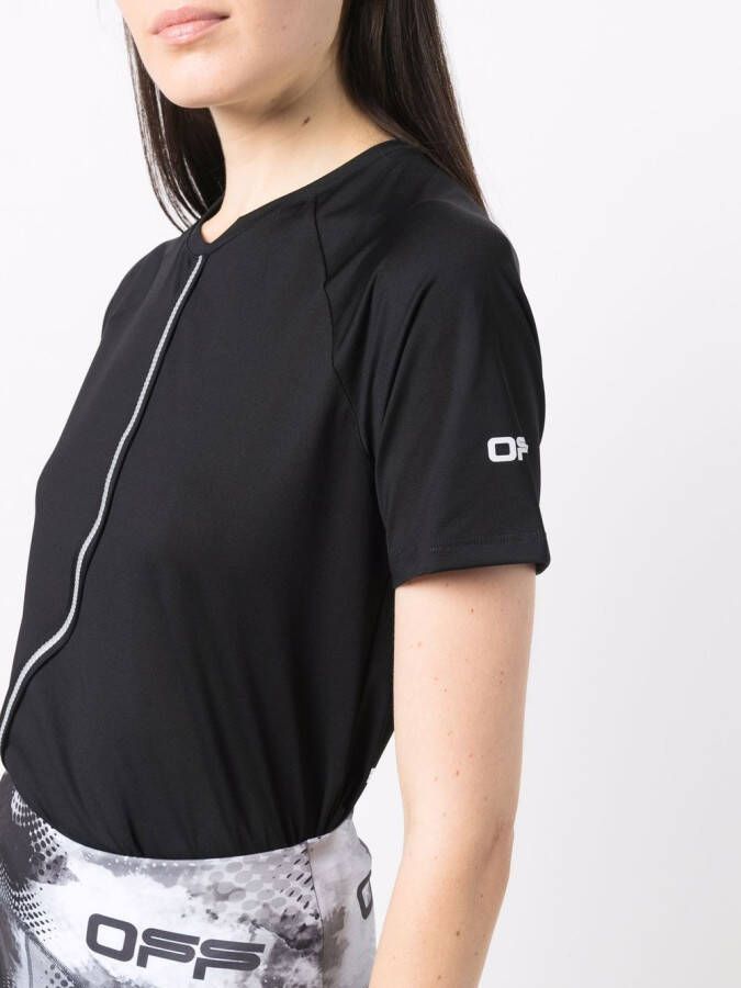 Off-White T-shirt met logo Zwart