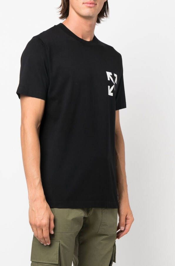 Off-White T-shirt met logo Zwart