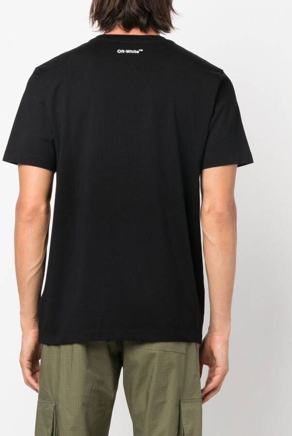 Off-White T-shirt met logo Zwart