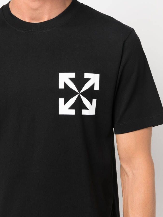 Off-White T-shirt met logo Zwart