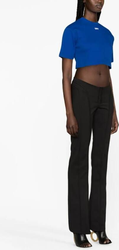 Off-White T-shirt met logoprint Blauw
