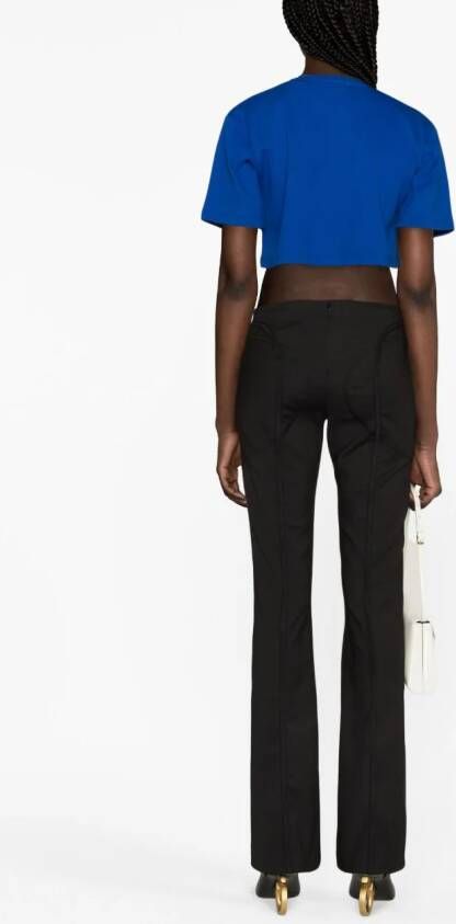 Off-White T-shirt met logoprint Blauw
