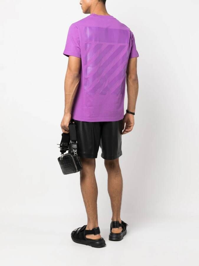 Off-White T-shirt met logoprint Paars
