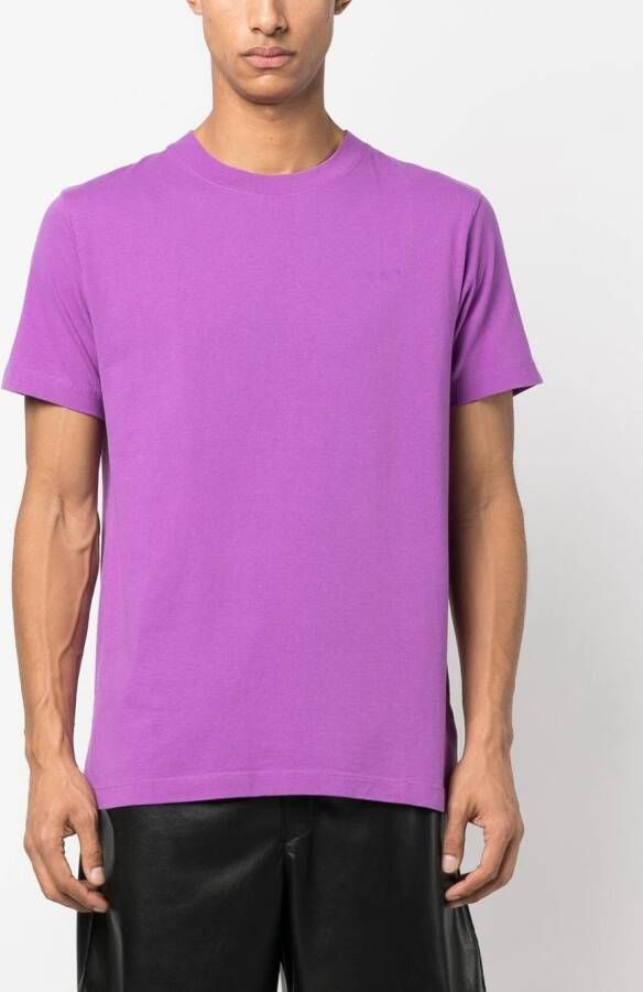 Off-White T-shirt met logoprint Paars